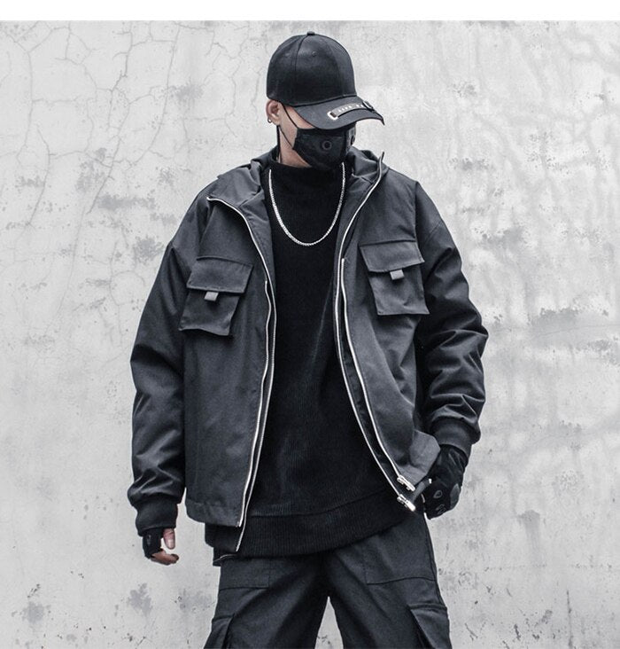 Black Tech Wear Jacket | CYBER TECHWEAR®